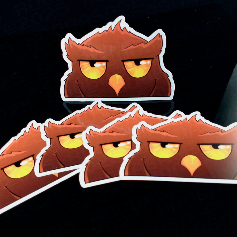 Bubo "Unamused" - Vinyl Sticker