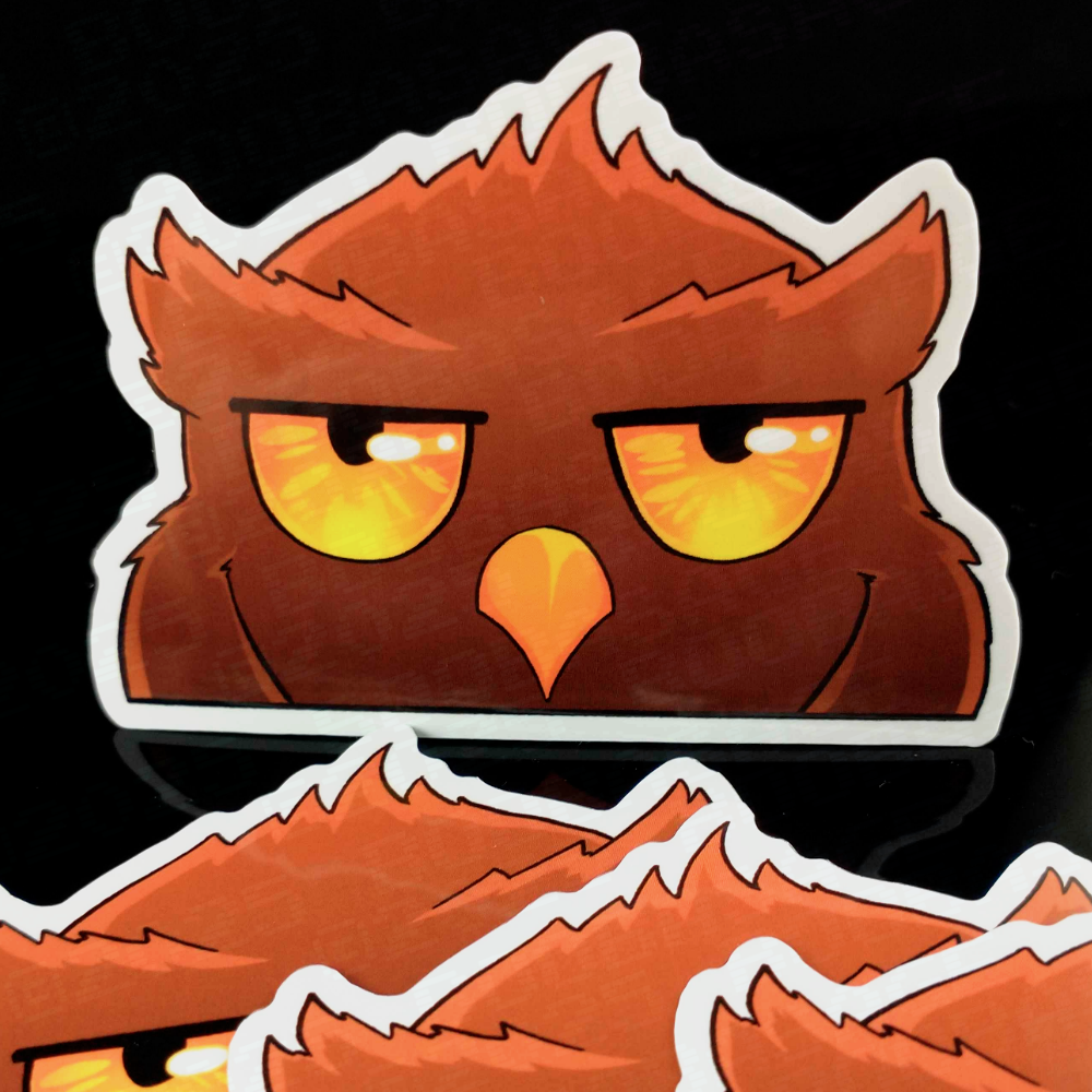 Bubo "Unamused" - Vinyl Sticker