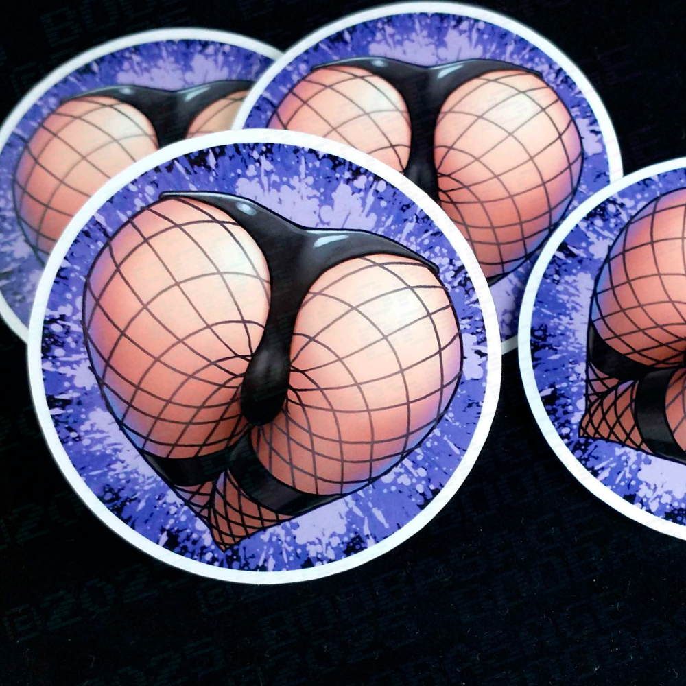 Fishnet Peach - Vinyl Sticker