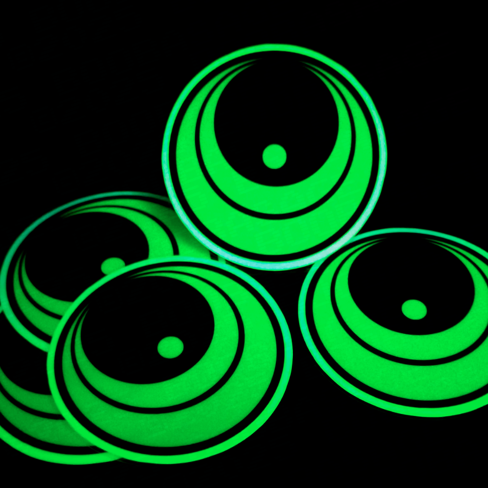 Sage Symbol - Order of Oppai Crest - Glow in the Dark Vinyl Foil Sticker